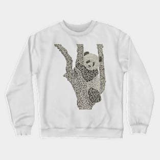 Dotwork Panda Art Print Crewneck Sweatshirt